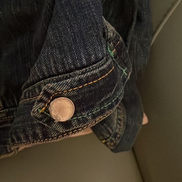 Coogi Mens Jean Dark Blue Rinse Jean Jacket. Size XL - Picture 9 of 15